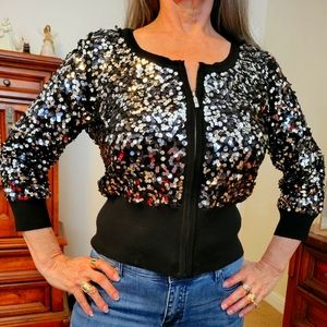 Black and Silver shiny top